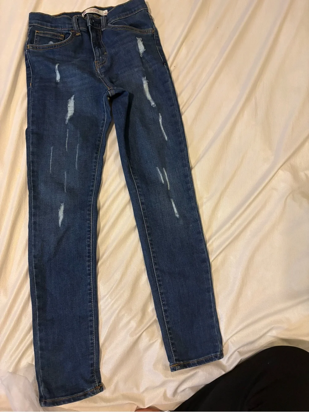 Levi's Girls Blue Distressed Back Pocket Jeans